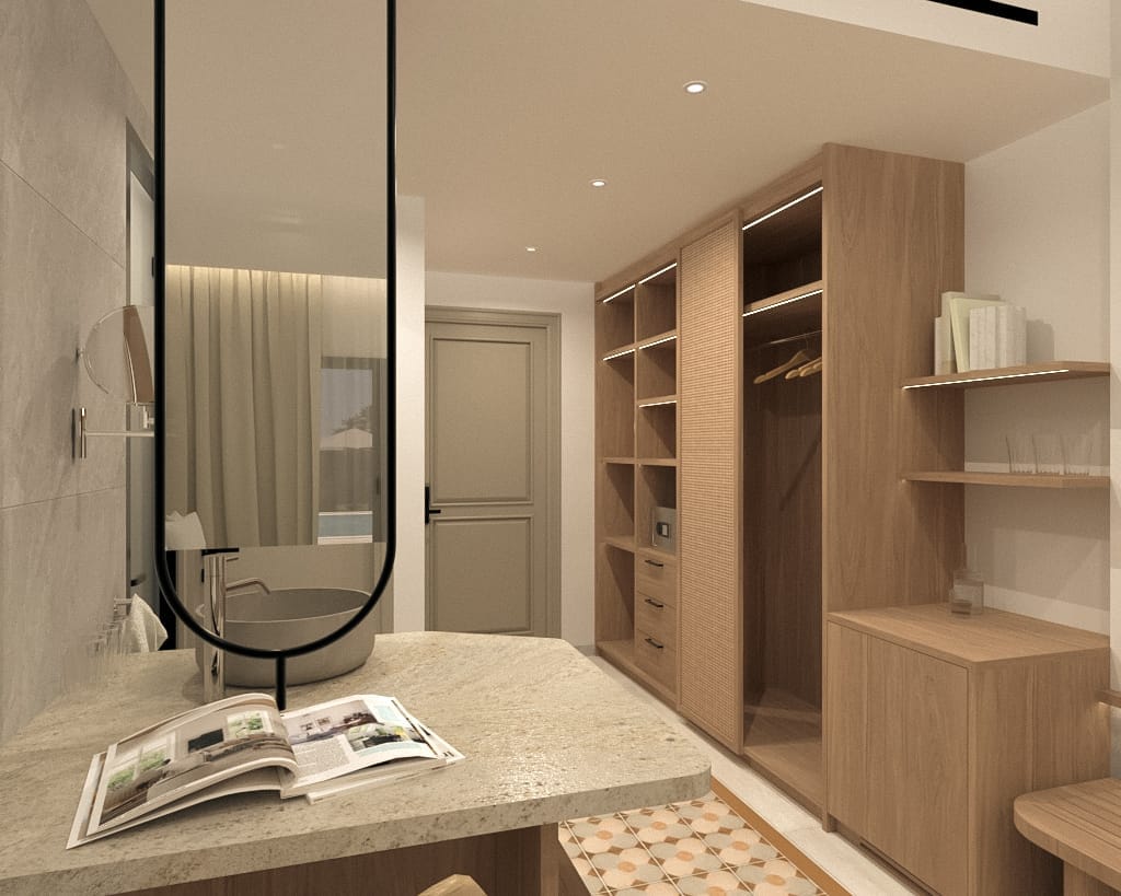Tiara Holidays - Zeus Kassandra Lagoon - Blue Valvet Seaview Pool Suite - hodnik